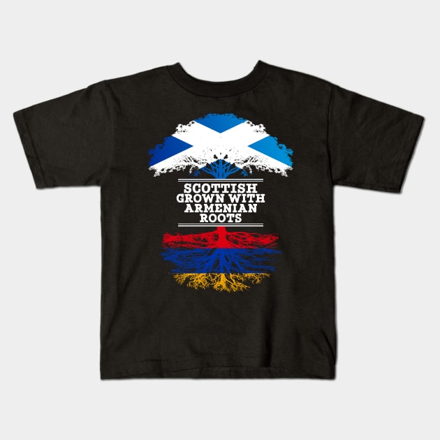 Scottish Grown With Armenian Roots - Gift for Armenian With Roots From Armenia Kids T-Shirt by Country Flags